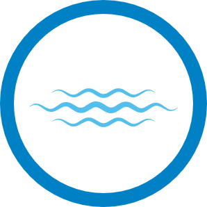 Precision Construction - water lines in blue circle