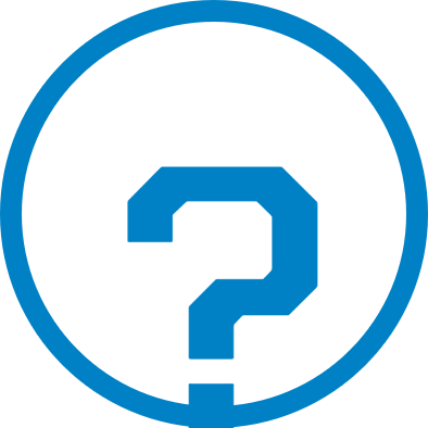 question mark in blue circle